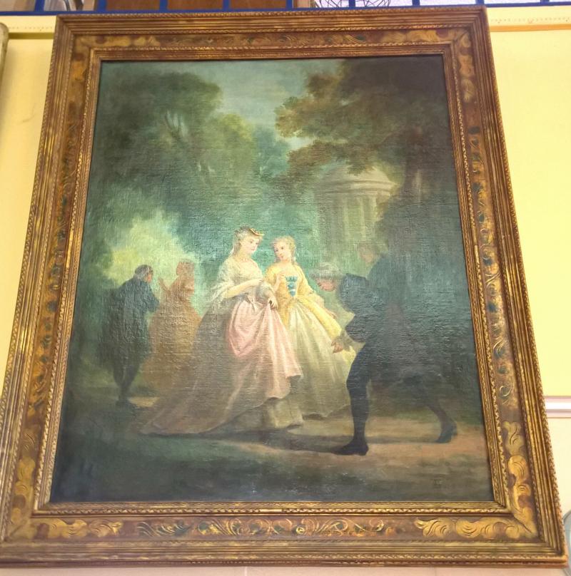 19th Century French Style Painting Signed.