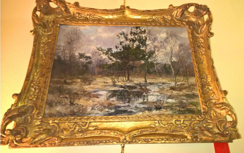 19th Century Spring Landscape oil on canvas signed Louis Glassis (illegible),