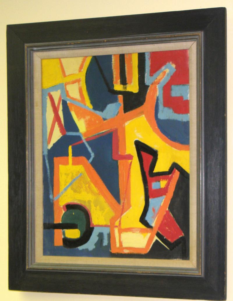 Abstract, oil on canvas, New York City Artist, Ca. 1940, 20 x 16