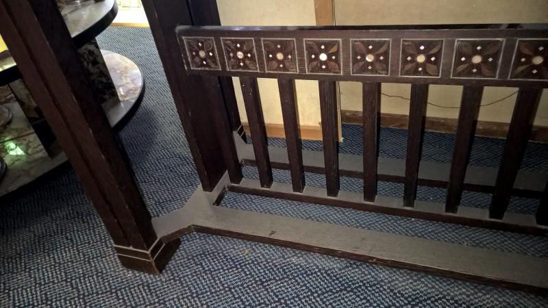 Acession Style Library Table base inlaid