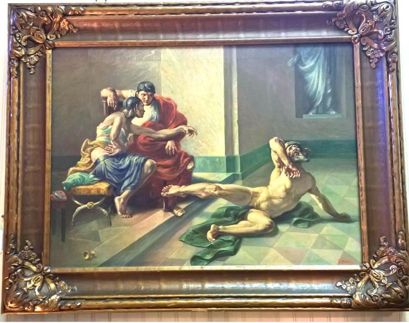 Dolph Hensel , Emperor Nero with his Alchemist Watching The Effect of Poison Ad