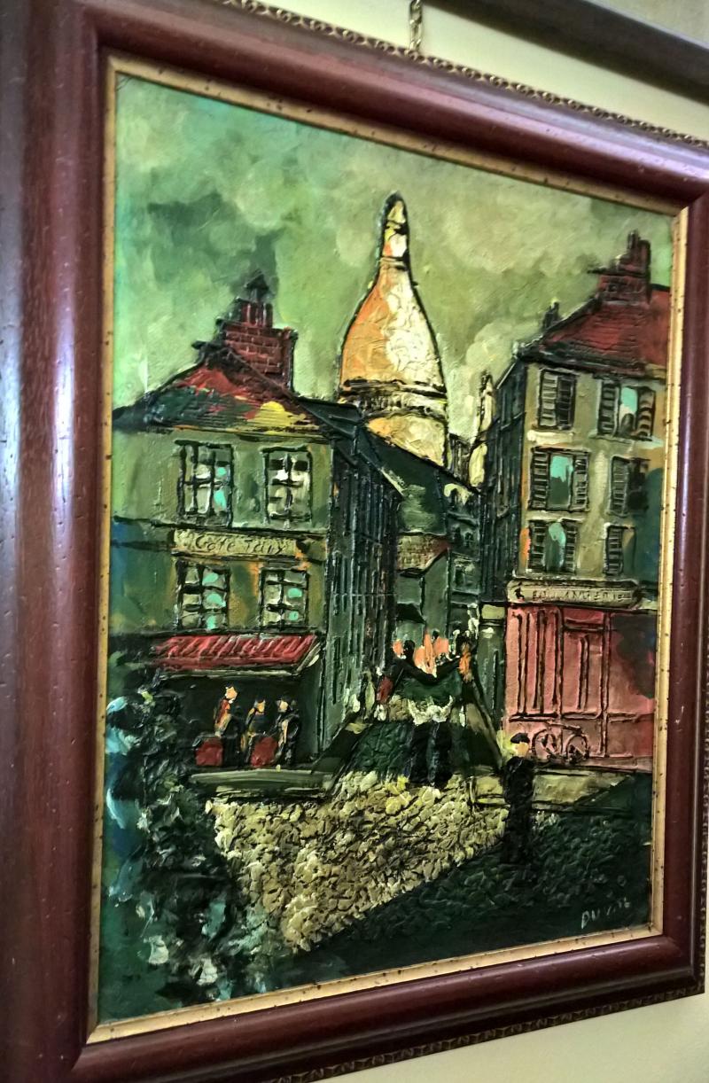 French Street View by Listed Rumanian Artist, Dutan