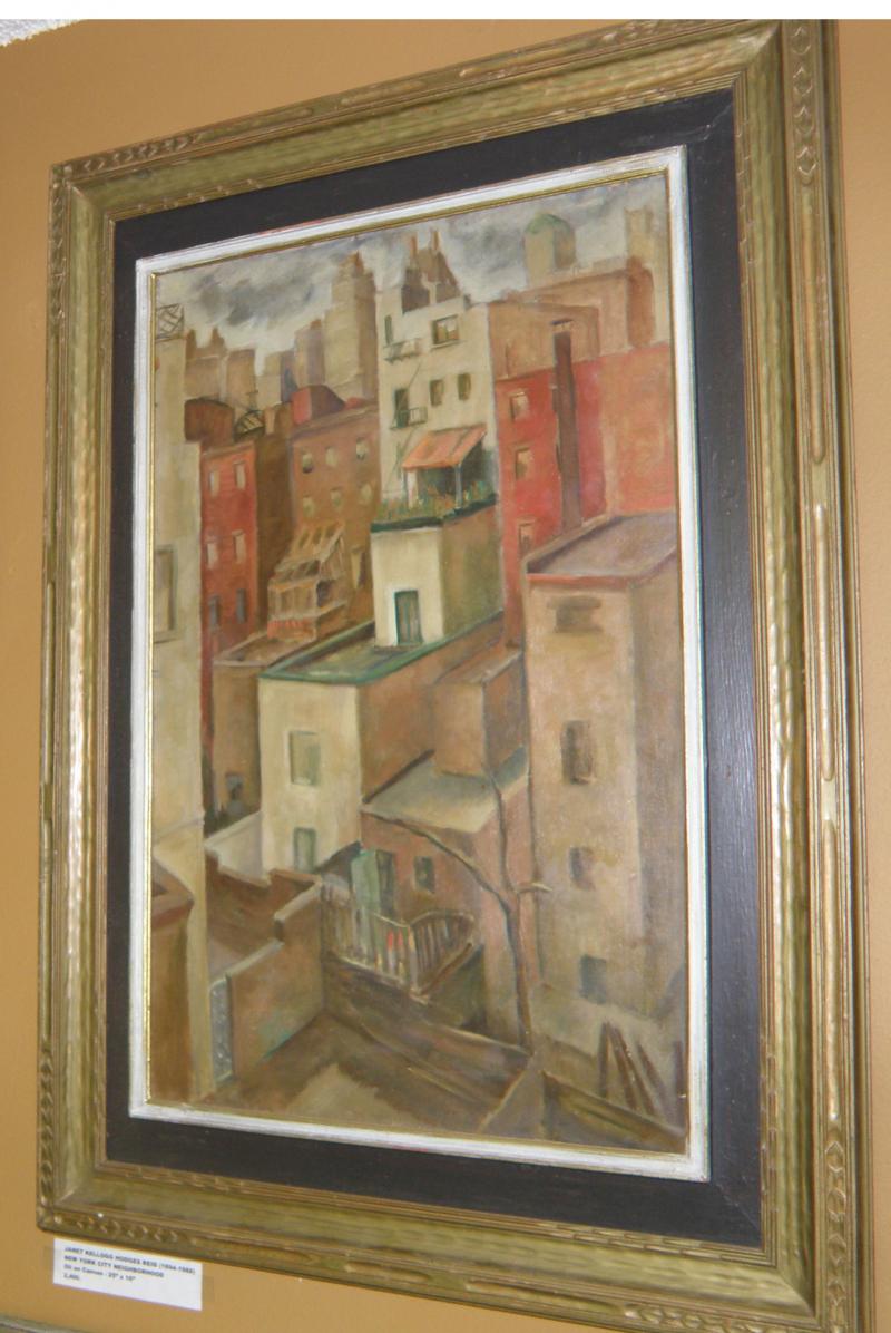 Janet Kellogg Hodges Reno New York City Neighborhood oil on canvas