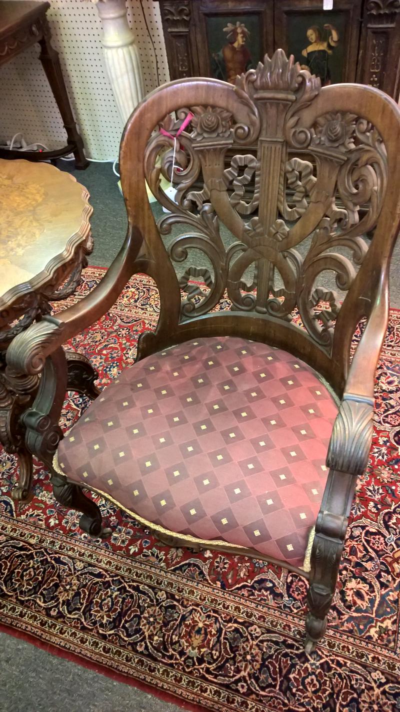 Museum Quality Rare George Henkel Laminated Rosewood Chair, circa 1850  
