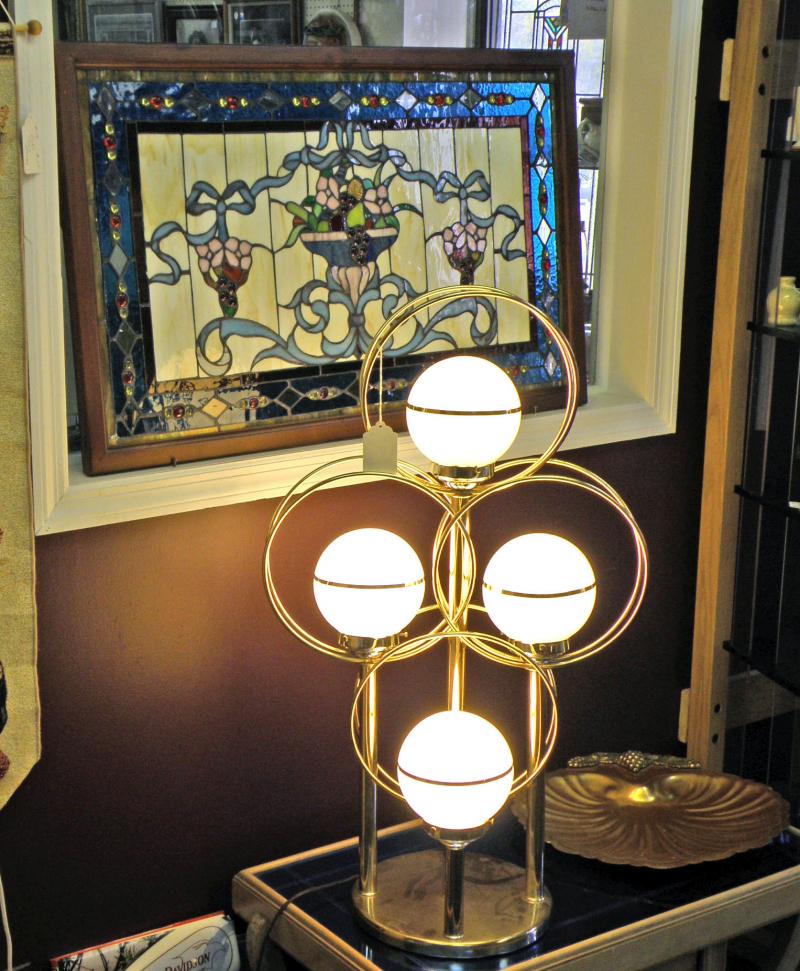 Nice Lamp and Stained Glass Panel