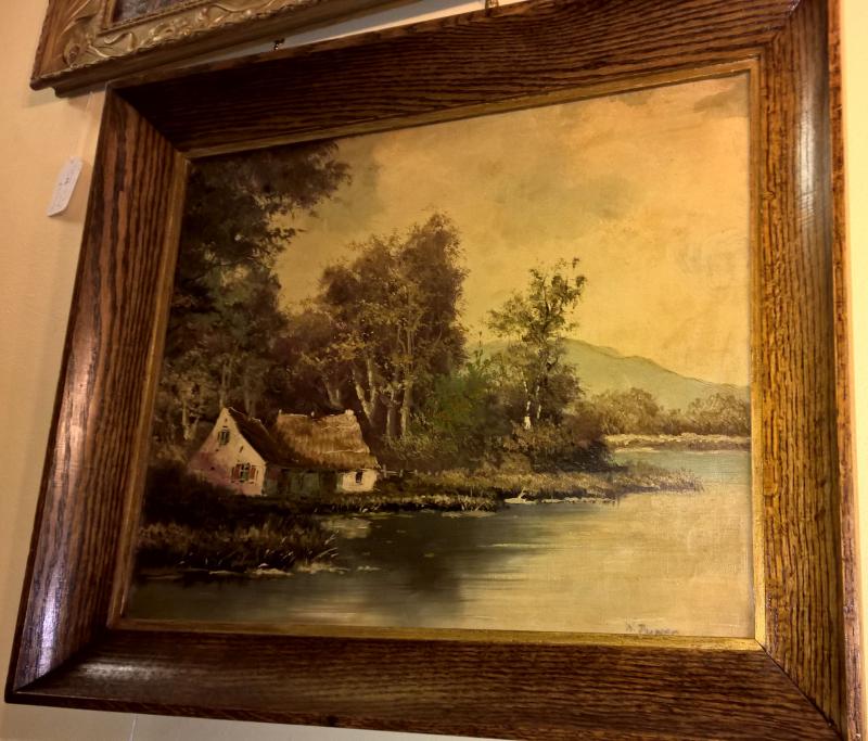 River Landscape by W. Palmer. Ca. 1930.