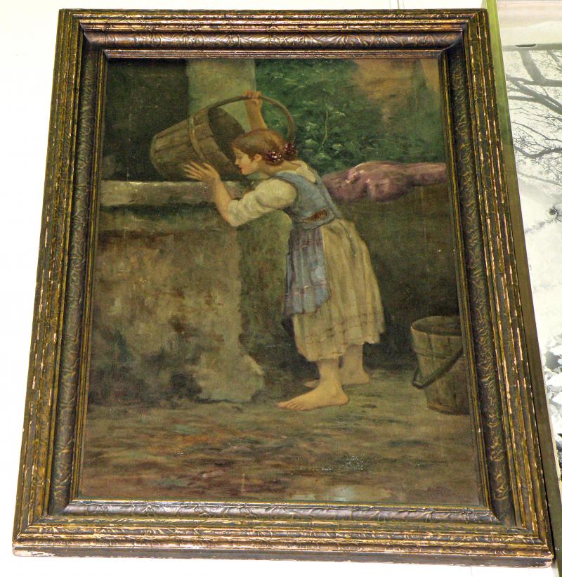 Young Girl at the Well 1800s