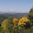Two-Three miles to two entrances to the Blue Ridge Parkway shown here