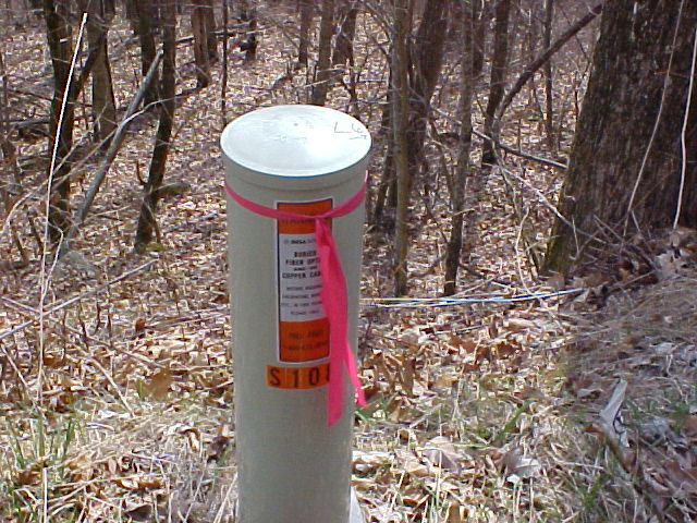 Utilities at road's edge